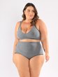 Calcinha Hot Pant Elô Plus Size - Cinza Mescla Escuro